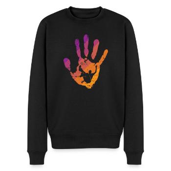 Empreinte de main Parkour Training Sport Fitness - Pull Premium bio Homme - noir - Devant - Nico (187cm)