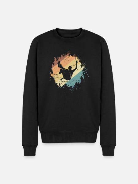 Kunstnerisk springparkour springsportstræning - Økologisk premium-sweatshirt til mænd - sort