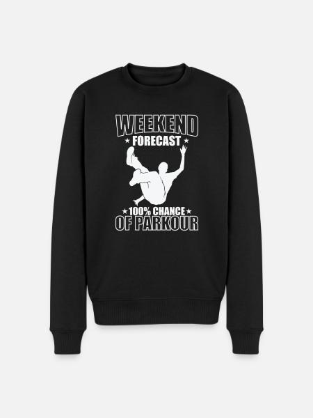 Weekend Forecast 100% Chance of Parkour Sport - Men's Premium Organic Jumper - black
