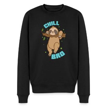 Chill Bro Sloth Lazy Rainforest - Pull Premium bio Homme - noir - Devant - Nico (187cm)