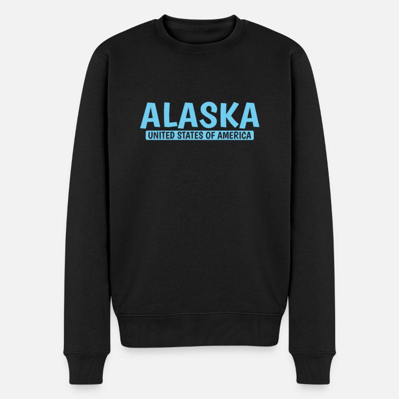 Alaska États-Unis d’Amérique États-Unis - Pull Premium bio Homme - noir
