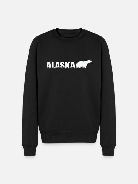 Alaska Bear USA America State - Men's Premium Organic Jumper - black