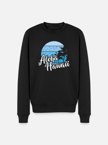 Hawaii Aloha USA America - Men's Premium Organic Jumper - black