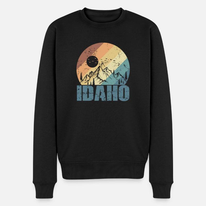 Idaho États-Unis Amérique État - Pull Premium bio Homme - noir