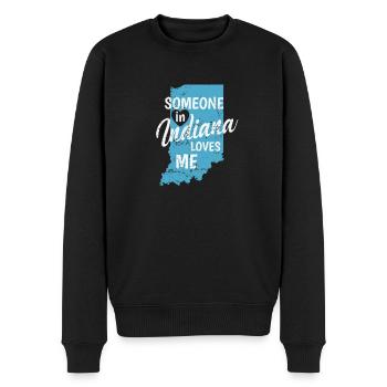 Indiana Someone in Indiana Loves Me USA Amerika - Männer Premium Bio Pullover - Schwarz - Vorne - Nico (187cm)