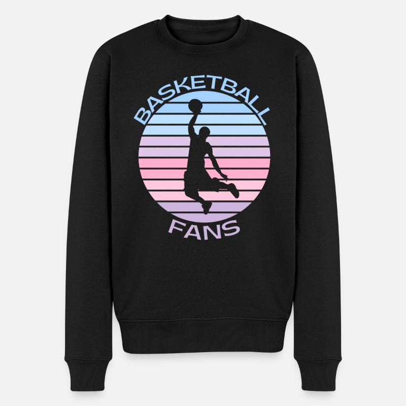 Basketball-Fans - Männer Premium Bio Pullover - Schwarz