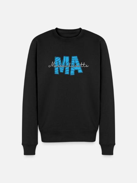 Massachusetts MA USA America - Men's Premium Organic Jumper - black