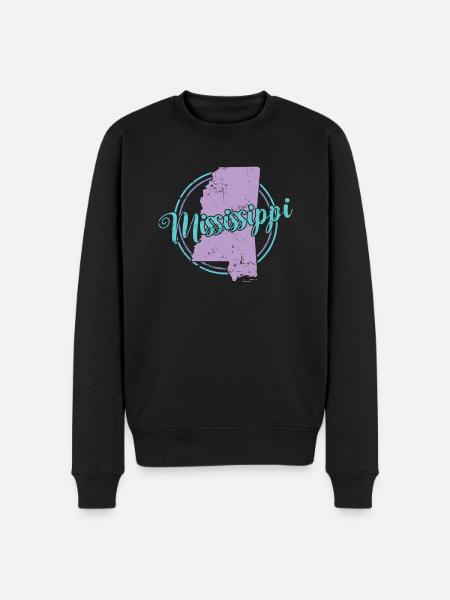 Mississippi Map USA America - Men's Premium Organic Jumper - black