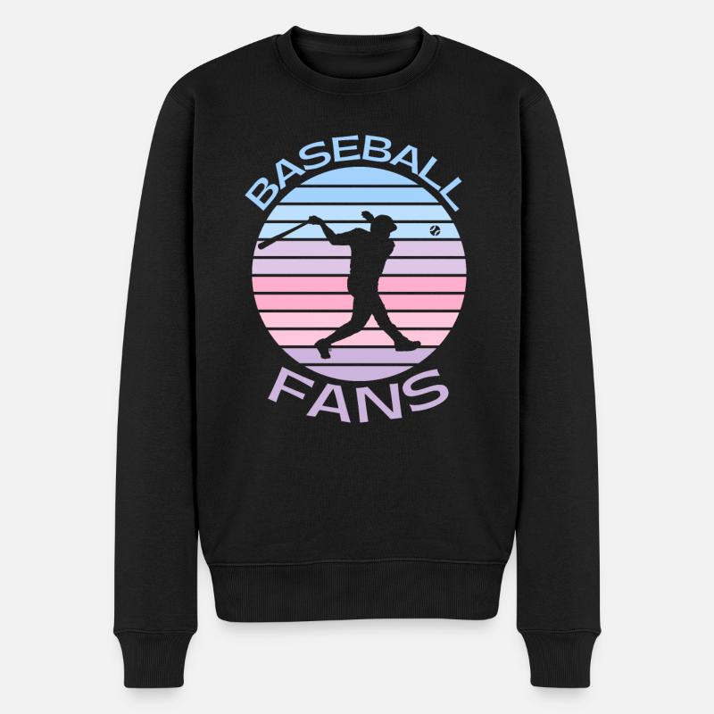 Baseball-Fans - Männer Premium Bio Pullover - Schwarz