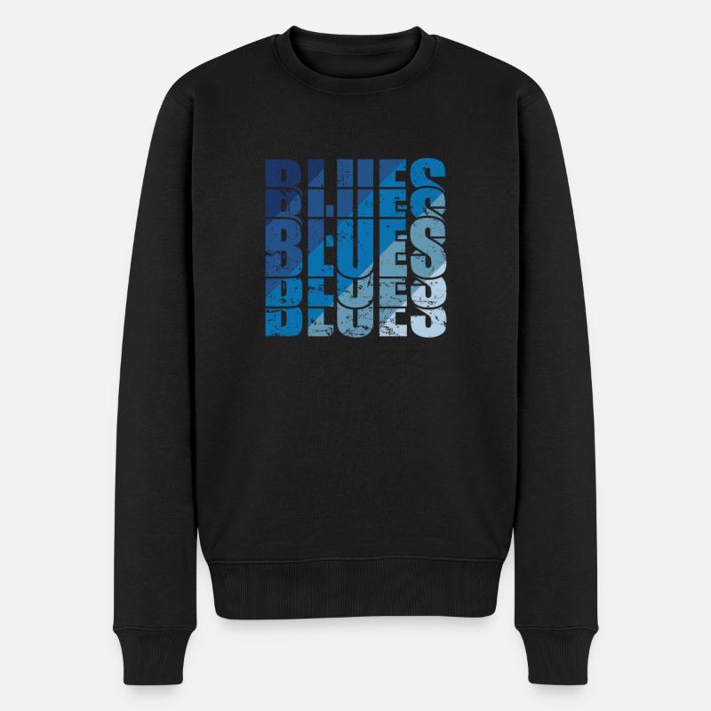 Blues Musik Jazz Trompete Chicago Blues - Männer Premium Bio Pullover - Schwarz
