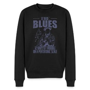 Blues 12 Bars of Trouble on a pentatonic Scale - Männer Premium Bio Pullover - Schwarz - Vorne - Nico (187cm)