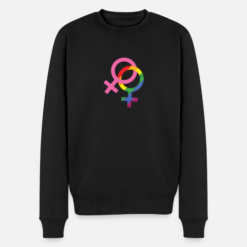 Lesbienne Deux femmes LGBT gay - Pull Premium bio Homme - noir