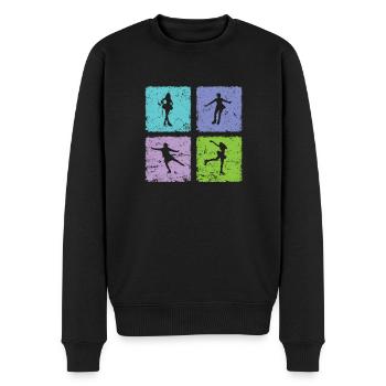 Schlittschuh laufen Sportart im Winter - Men's Premium Organic Jumper - black - Front - Nico (187cm)