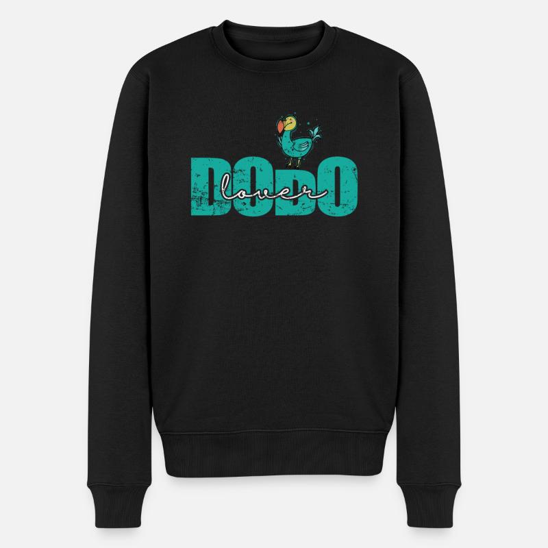 Dodo Lover Vogel aus Mauritius - Männer Premium Bio Pullover - Schwarz