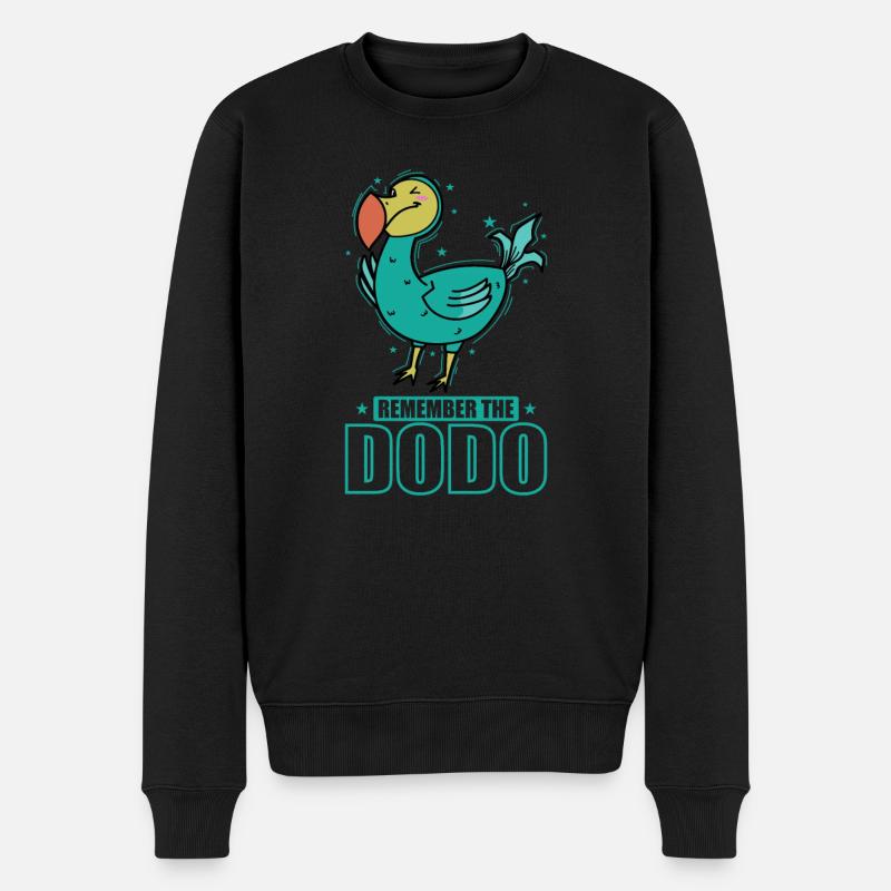 Remenber the Dodo Vogel aus Mauritius - Männer Premium Bio Pullover - Schwarz