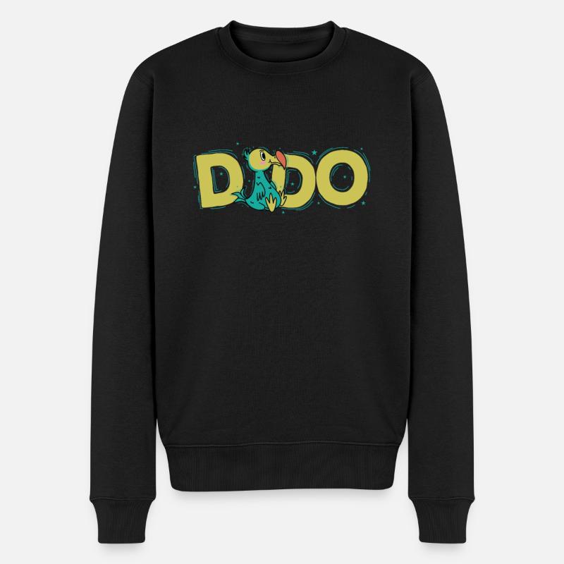 Dodo Vogel aus Mauritius - Männer Premium Bio Pullover - Schwarz