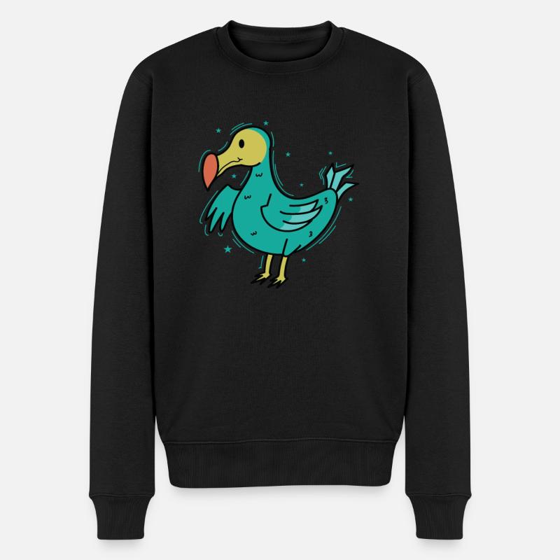 cute dodo bird from Mauritius - Men's Premium Organic Jumper - black