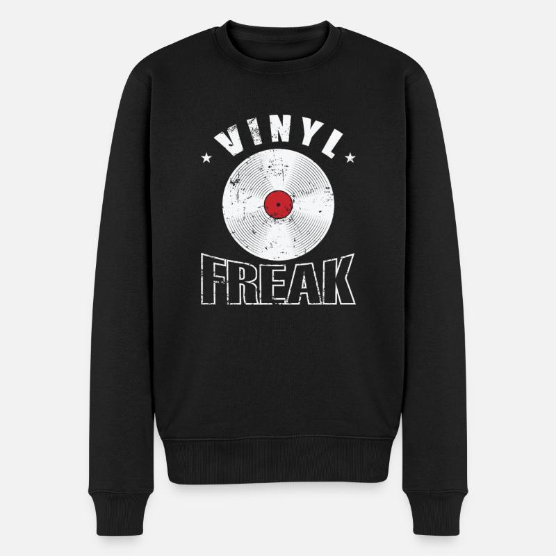 Disque vinyle Freak Enregistrement Musique - Pull Premium bio Homme - noir