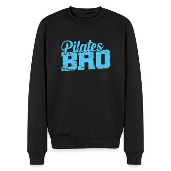 Pilates Bro Fitness Powerhouse Training - Men's Premium Organic Jumper - black - Front - Nico (187cm)