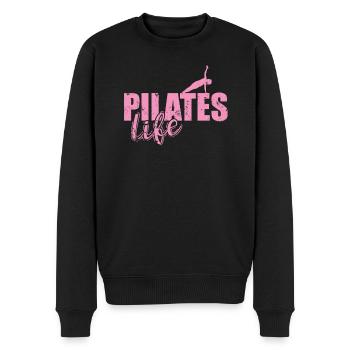 Words cannot convey the Love I have for Pilates - Men's Premium Organic Jumper - black - Front - Nico (187cm)