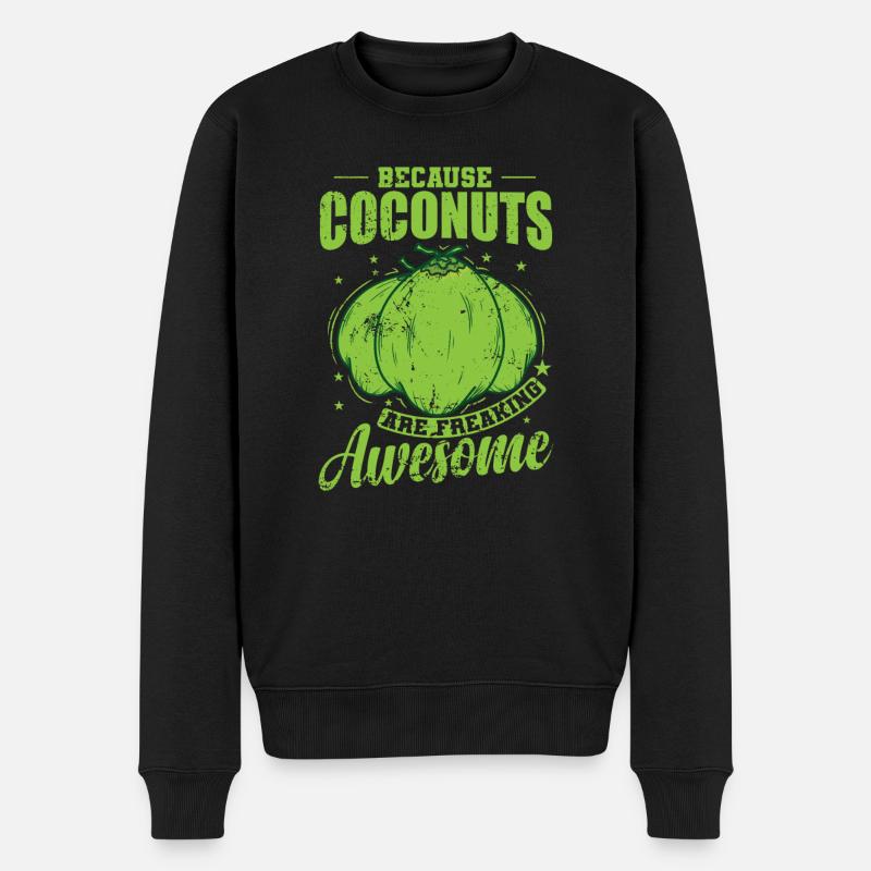 Because Coconuts are Freaking Awesome - Männer Premium Bio Pullover - Schwarz