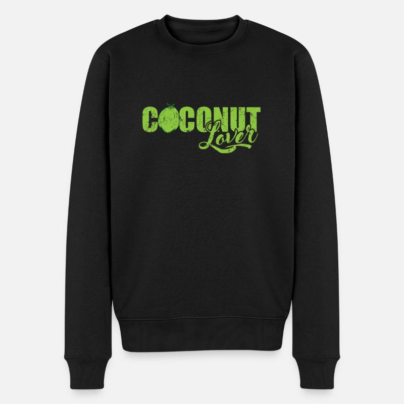 Cocotier Amoureux Fruit Doux Exotique - Pull Premium bio Homme - noir