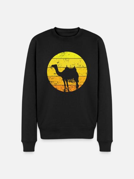 Camel Desert Dromedary Hump Animal - Men's Premium Organic Jumper - black