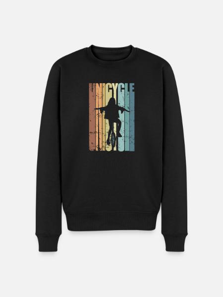 Unicycle Einrad Balance Freestyle - Men's Premium Organic Jumper - black
