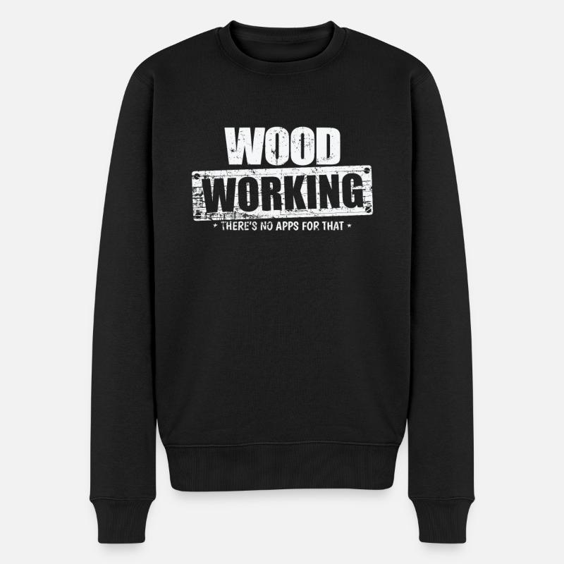 Wood Working Forstarbeiter - Männer Premium Bio Pullover - Schwarz
