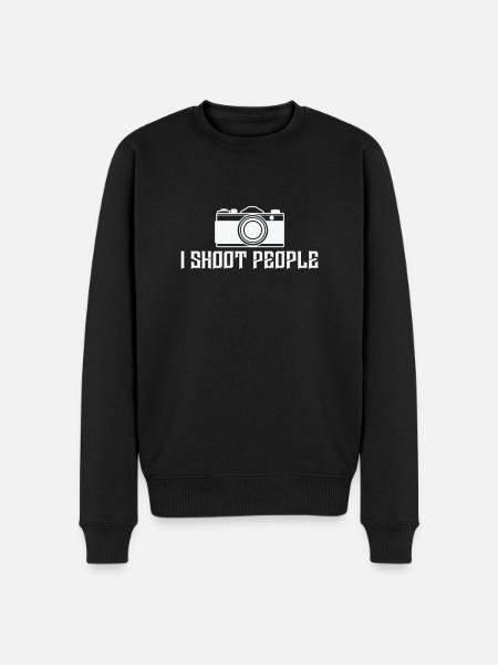 I Shoot People Photo Camera Photographer - Men's Premium Organic Jumper - black
