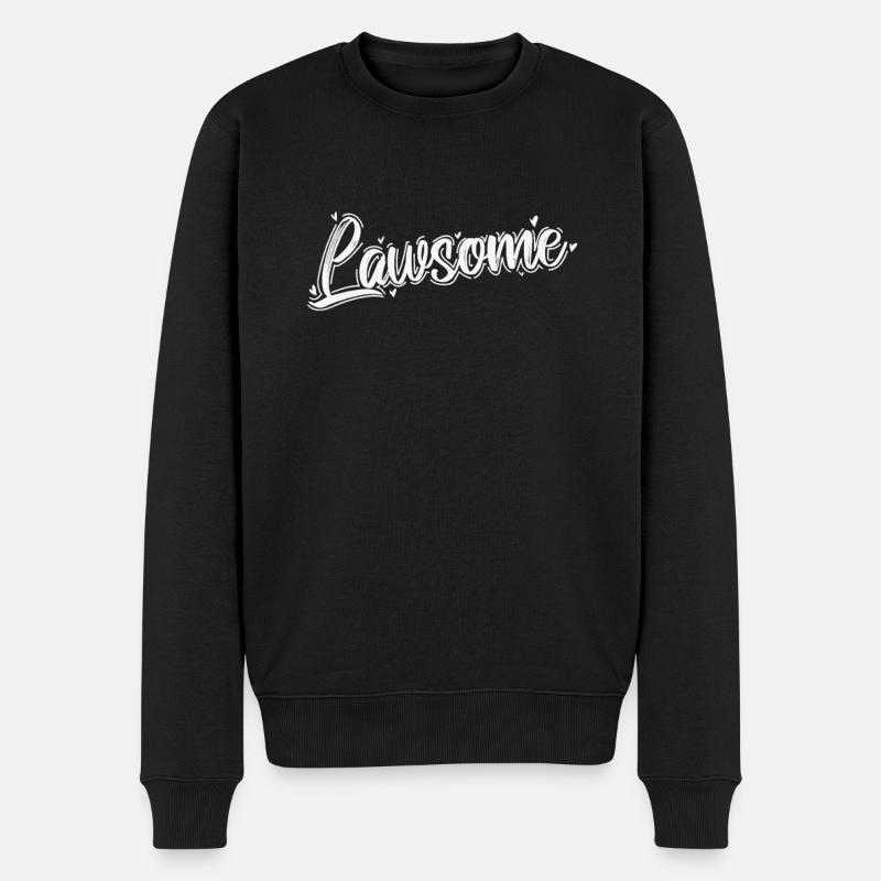 Lawsome Anwalt Beruf Jurist - Männer Premium Bio Pullover - Schwarz
