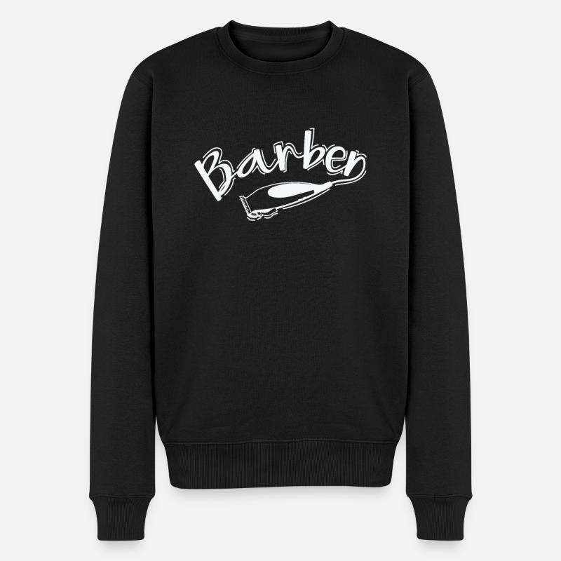 Barber Friseur Haare Beruf - Männer Premium Bio Pullover - Schwarz