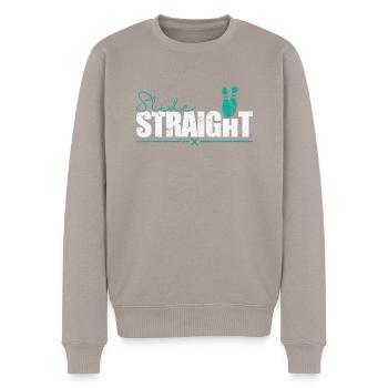 Slide Staight Bowling - Men's Premium Organic Jumper - taupe - Front - Nico (187cm)