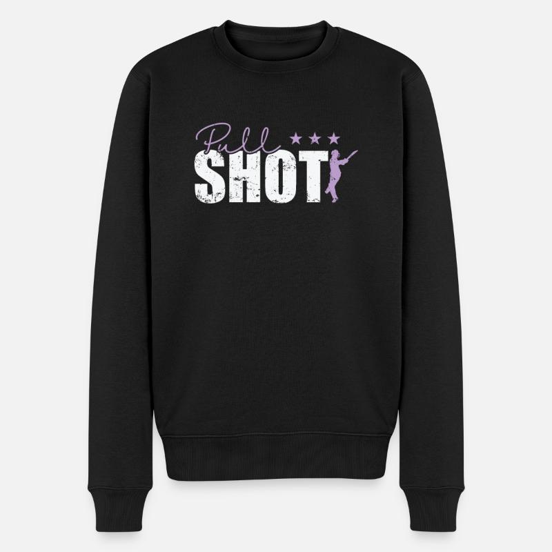 Pull Shot Cricket - Männer Premium Bio Pullover - Schwarz