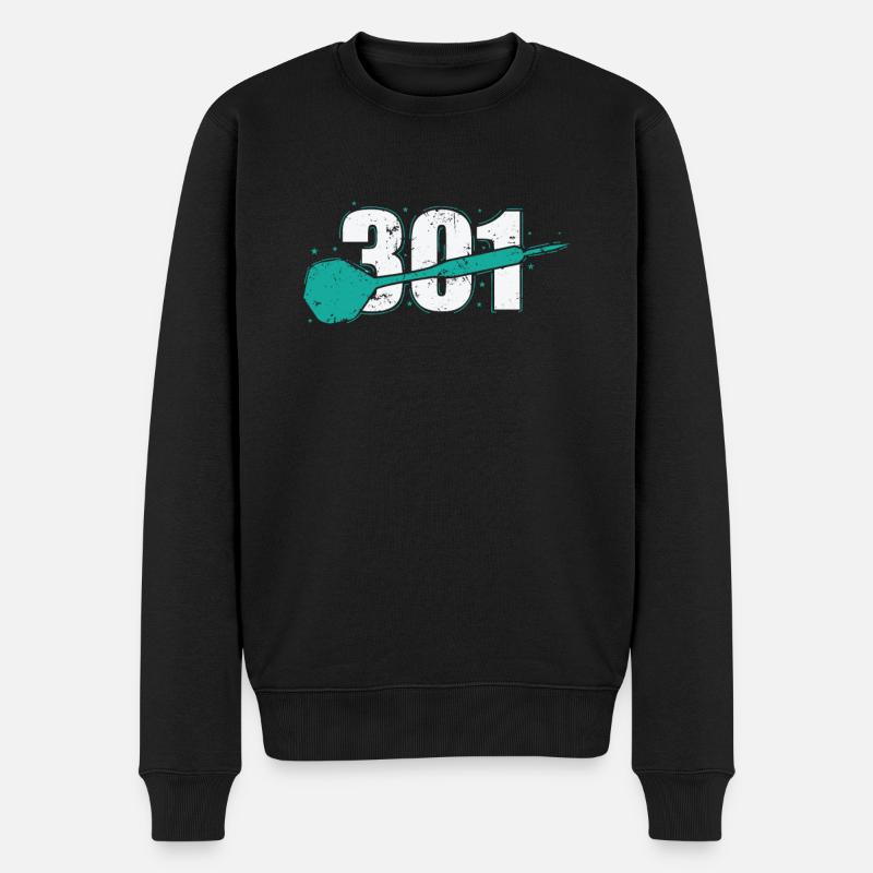 301 Darts - Männer Premium Bio Pullover - Schwarz