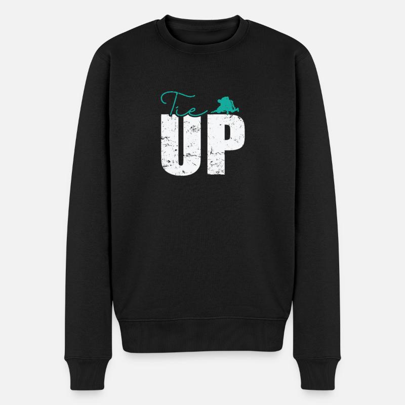 Tie Up Judo - Männer Premium Bio Pullover - Schwarz