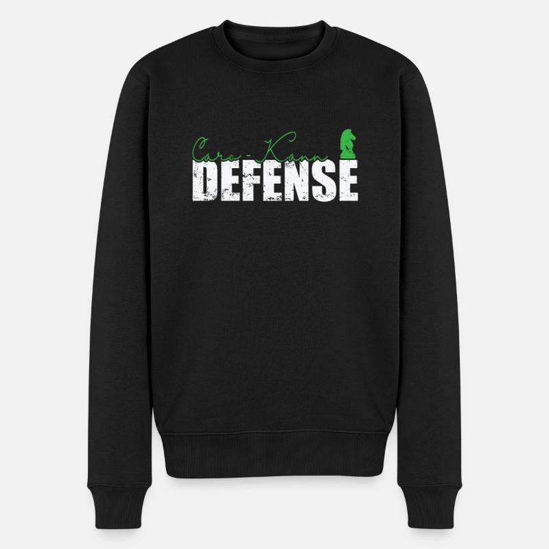 Caro-Kann Defense Schach - Männer Premium Bio Pullover - Schwarz