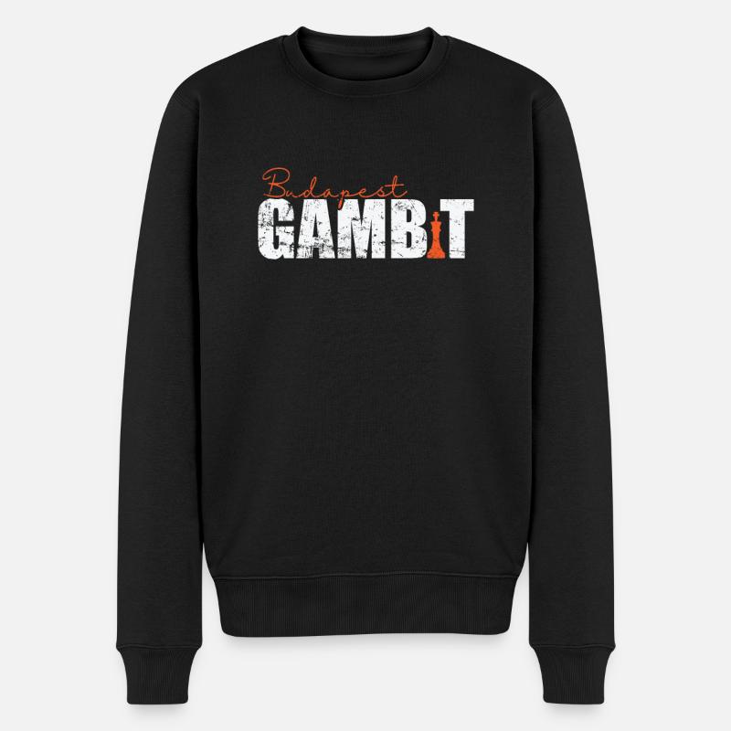 Budapester Gambit - Männer Premium Bio Pullover - Schwarz