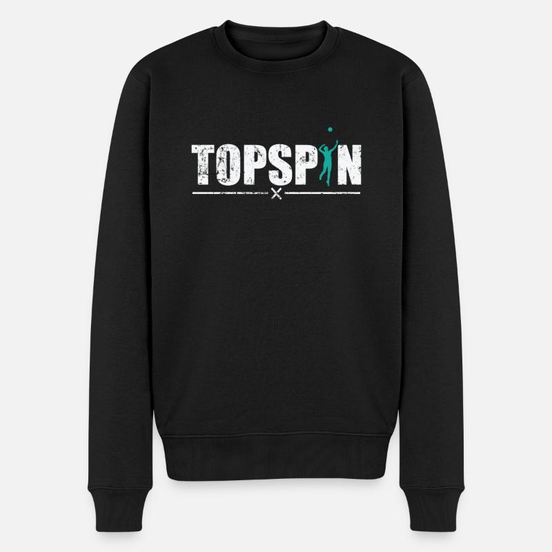 Topspin Volleyball - Männer Premium Bio Pullover - Schwarz
