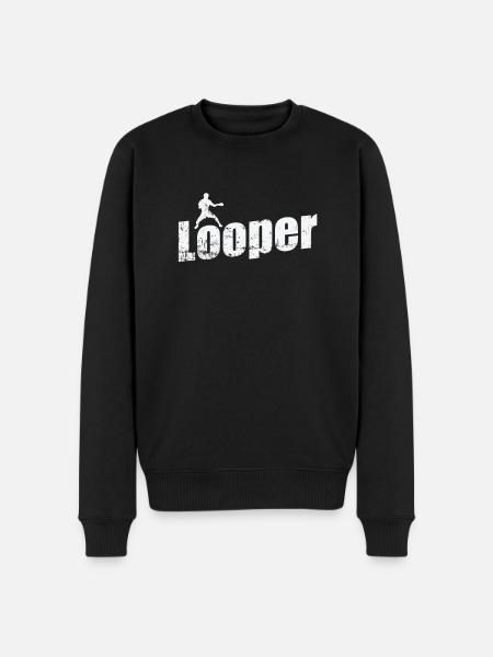 Looper Frisbee - Men's Premium Organic Jumper - black