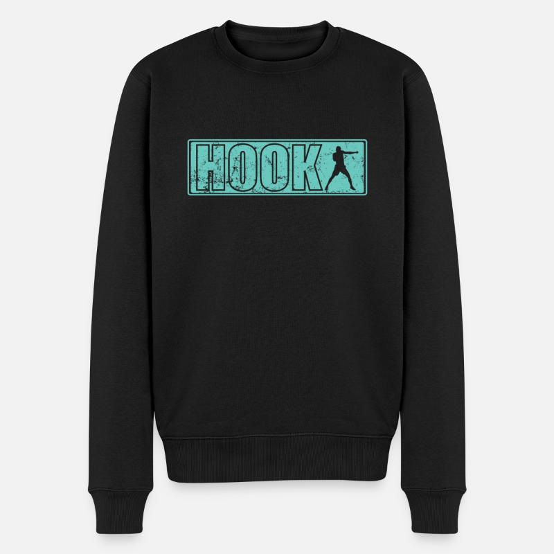 Hook Punch Boxen - Männer Premium Bio Pullover - Schwarz