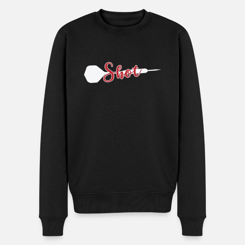 Darts Shot - Männer Premium Bio Pullover - Schwarz