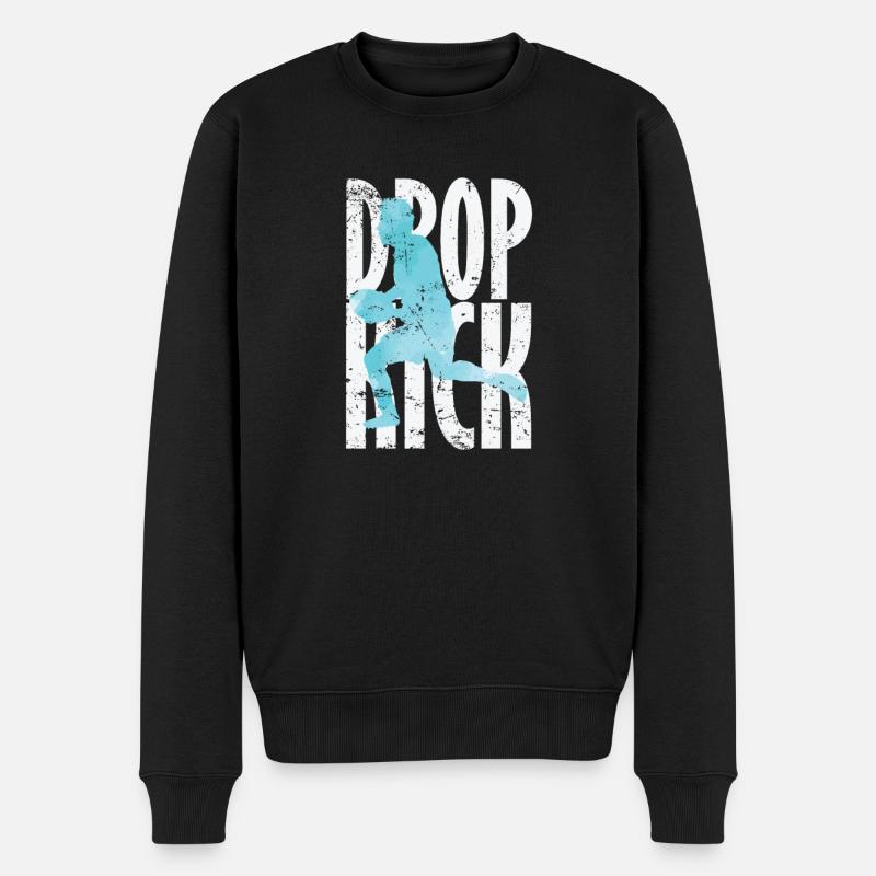 Drop Kick Rugby - Pull Premium bio Homme - noir