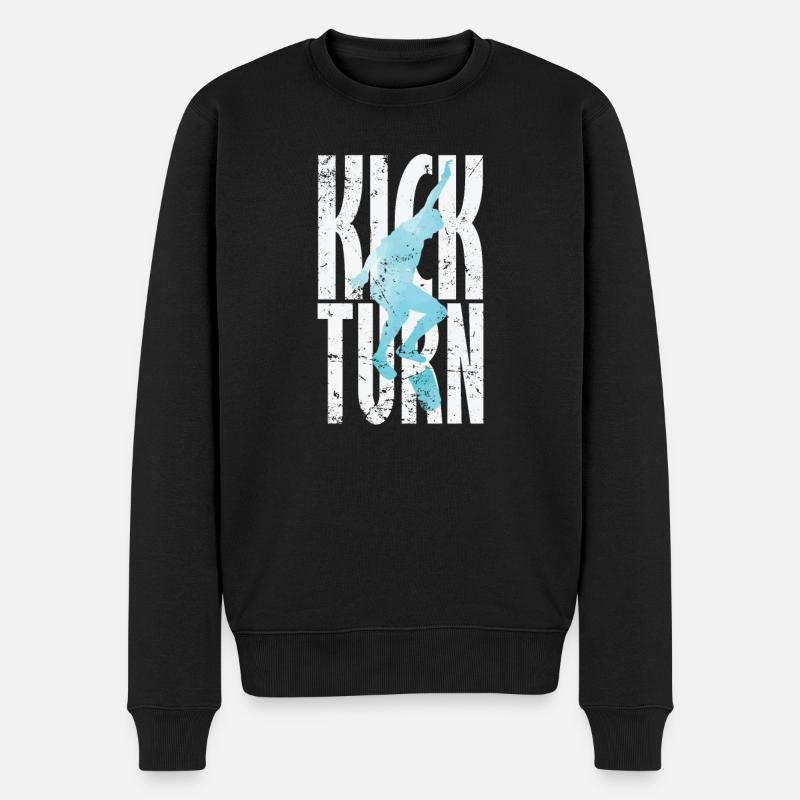 Skateboard Kickturn Sport - Pull Premium bio Homme - noir