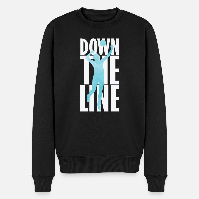 Volleyball sur la ligne - Pull Premium bio Homme - noir