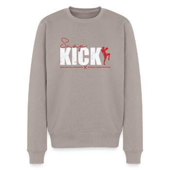 Snap Kick MMA Taekwondo - Männer Premium Bio Pullover - Taupe - Vorne - Nico (187cm)