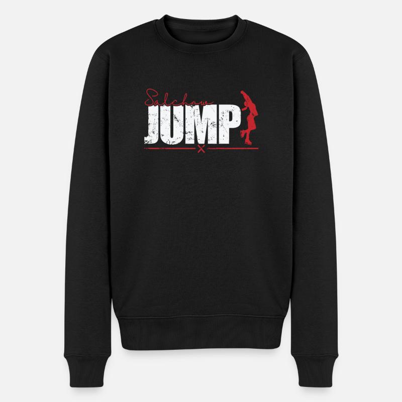 Salchow Jump Eiskunstlauf - Männer Premium Bio Pullover - Schwarz