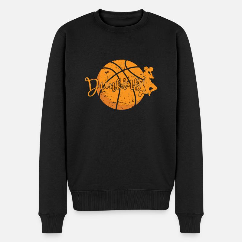 Dunking Basketball - Männer Premium Bio Pullover - Schwarz