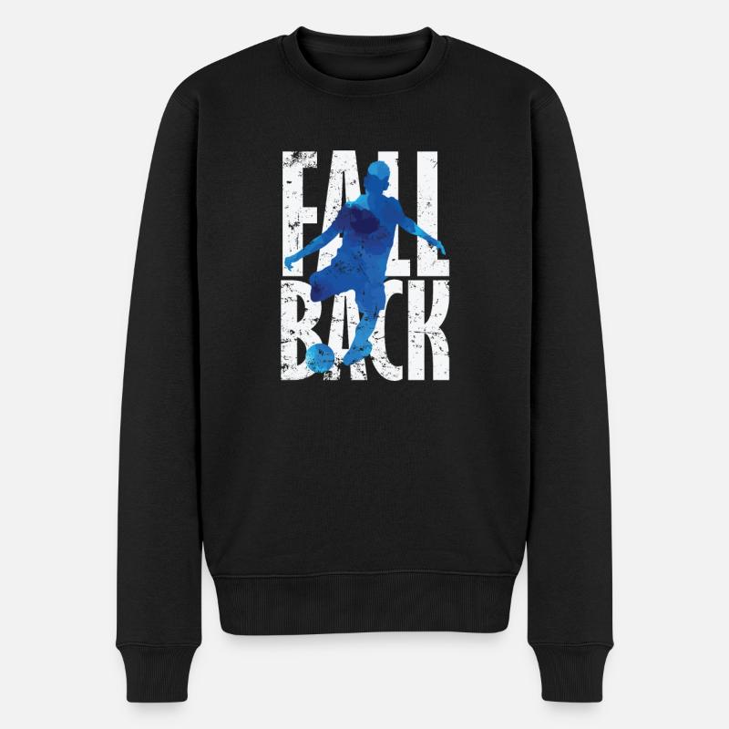 Fallrückzieher Fußball - Männer Premium Bio Pullover - Schwarz