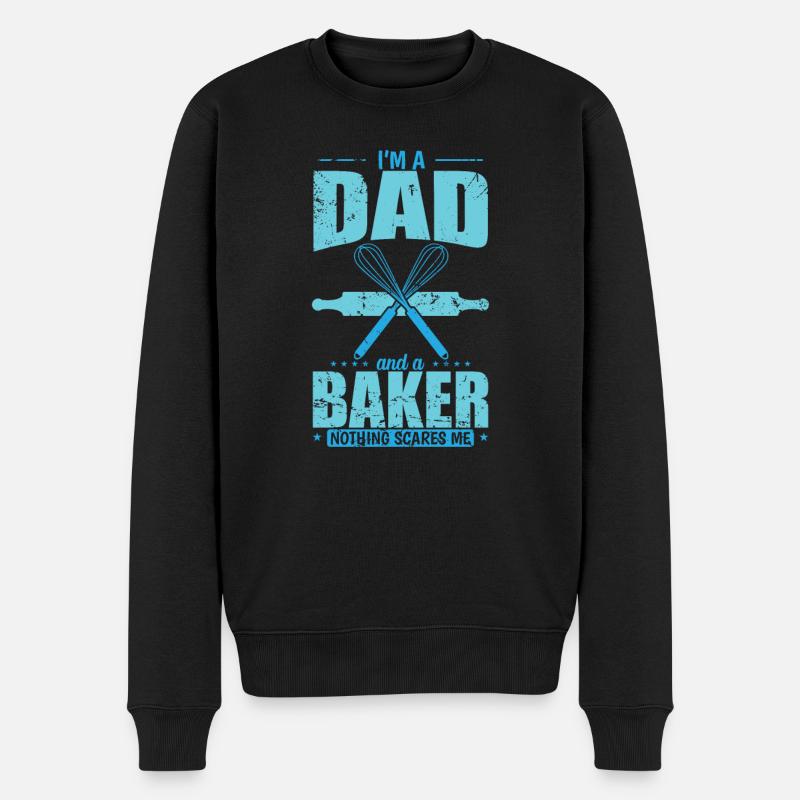 Je suis papa et pâtissier pâtissier gâteau - Pull Premium bio Homme - noir